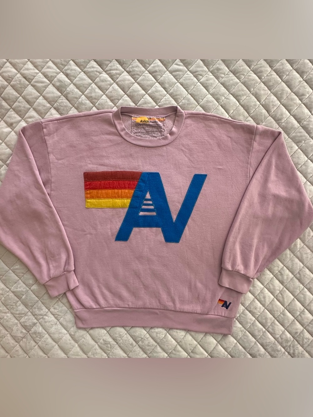 Logo Stitch Relaxed Crewneck Mauve